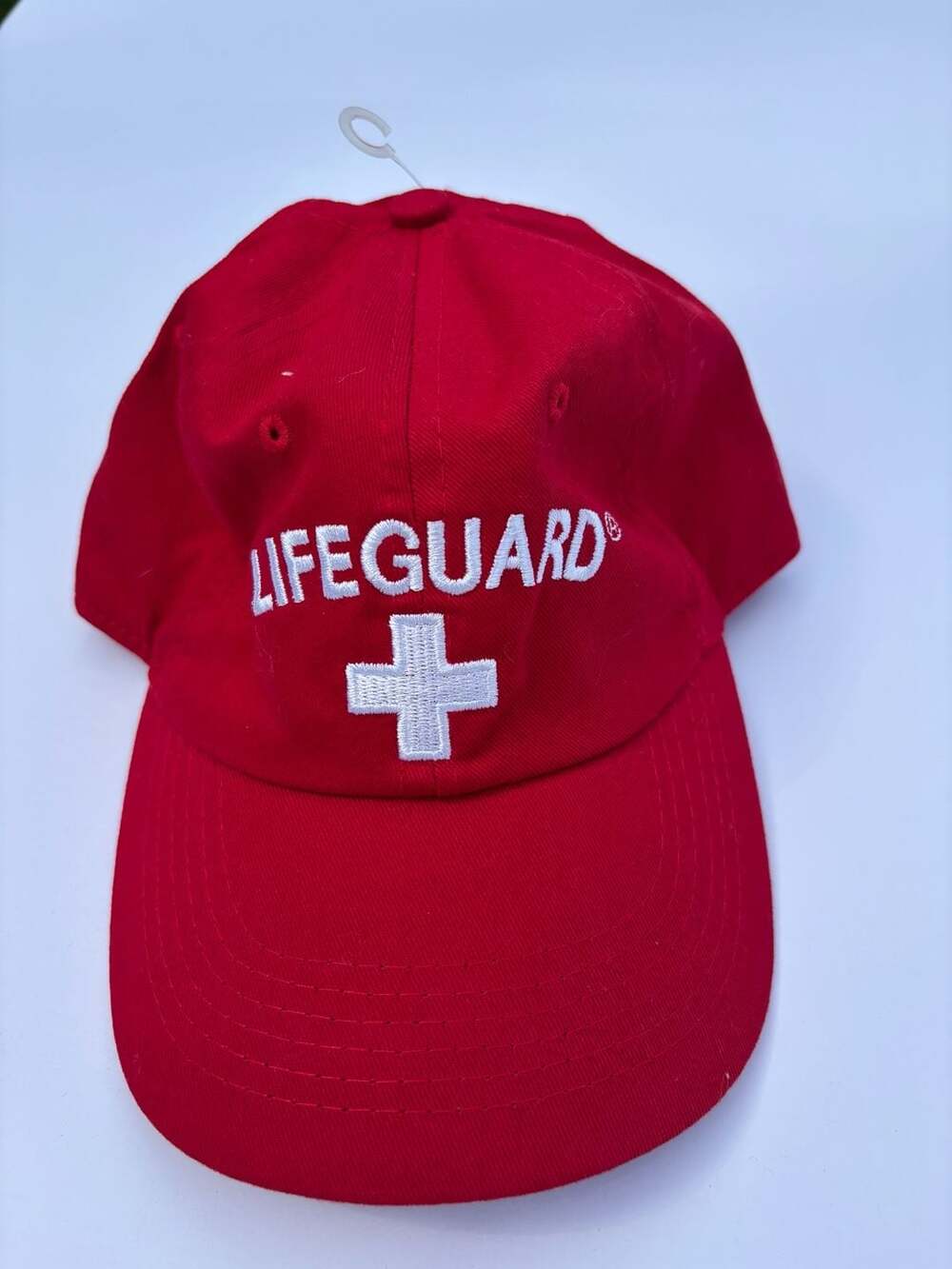 Lifeguard Embroidered Red Baseball Cap Adjustable Hat